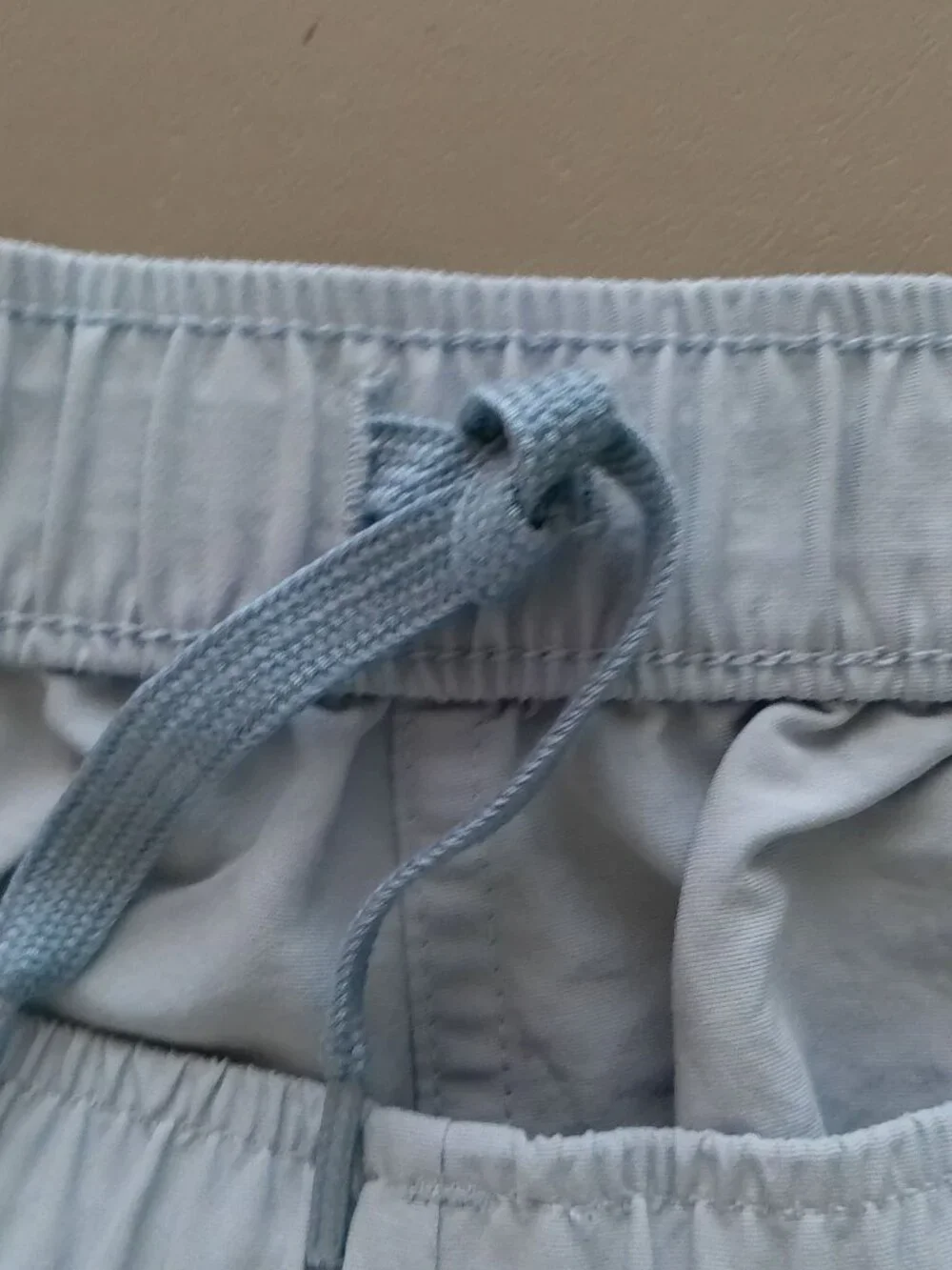 PATAGONIA Elastic Drawstring Lightweight Athletic Light Blue Shorts M - Picture 3 of 9